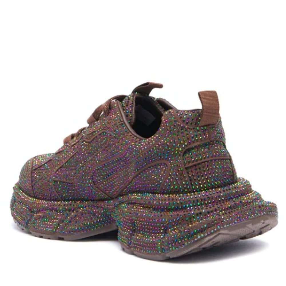 Callie Lives Miz Spacecraft Extra Terrestrial Iridescent Bling Brown Sneaker 7 8 - Picture 6 of 6
